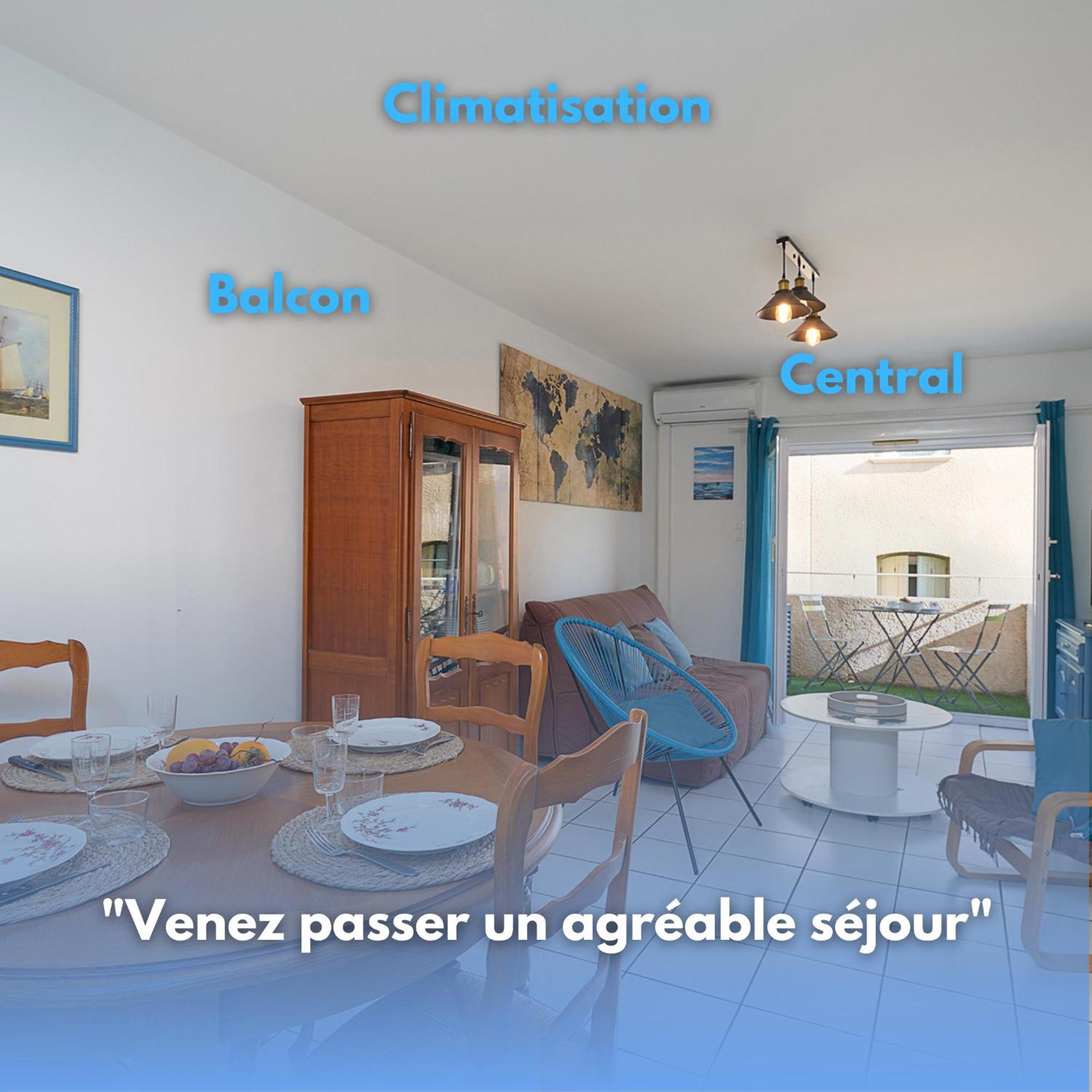 L'escapade, Port A 200m, Climatisation Et Balcon * Port Vendres